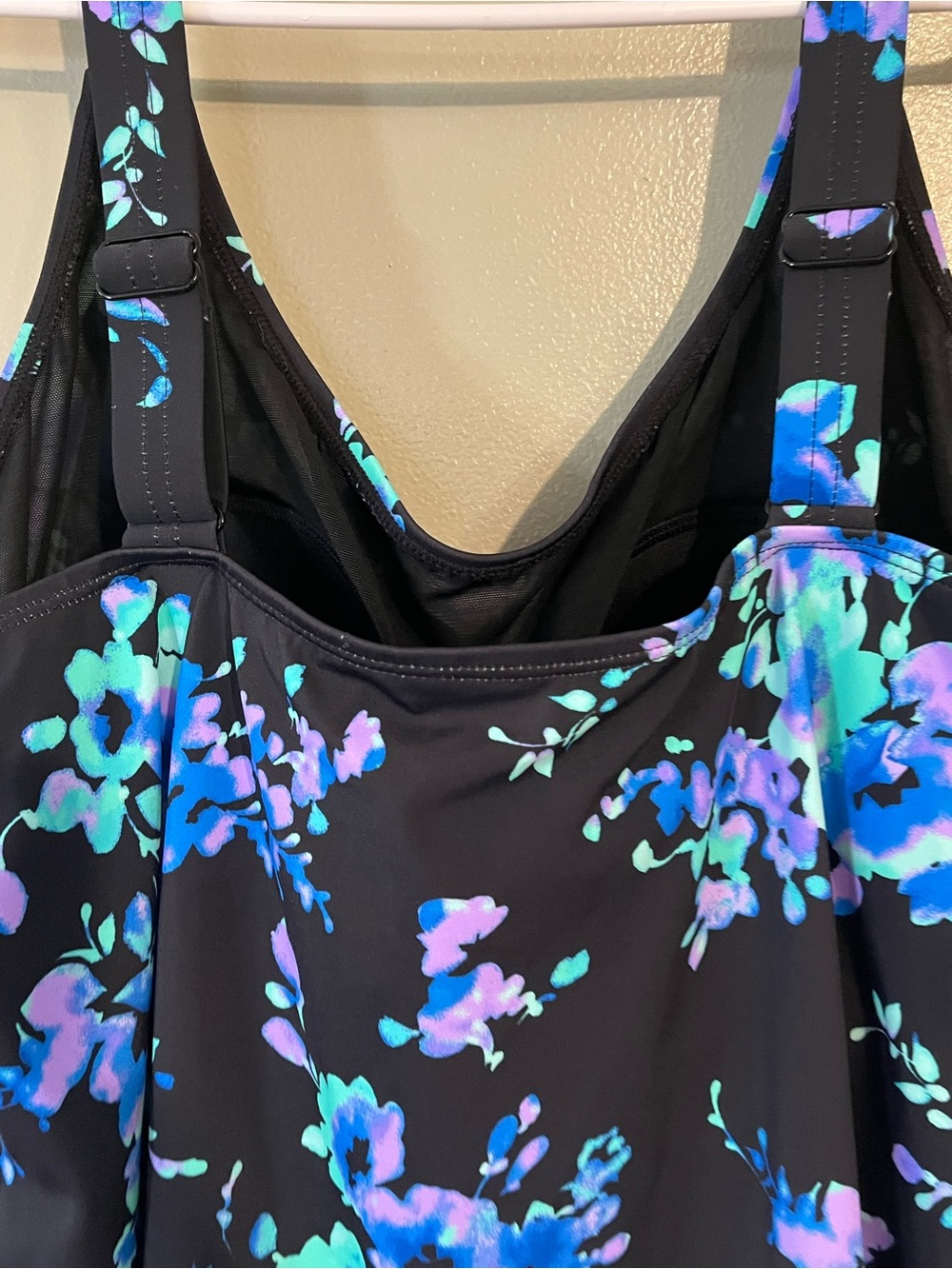 Swimsuit For All Womens Tankini Swim Top Blue Floral Size 20 NWT - Picture 8 of 11